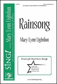 Rainsong Three-Part Mixed choral sheet music cover Thumbnail